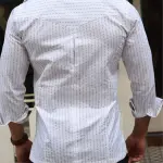 White-Dotted Hunting Style Shirt | Premium Men's Sportswear | Classic Outdoor Design | Comfortable Cotton Fabric | Size 36-44